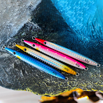 Direct Supply From Source Factory Wholesale Metal Jig Lure Iron Plate Quick Retrieve Lead Fish Bait 40g 50g 60g Saltwater Fish – Metal Jig – view 1