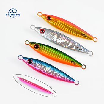 CHEERY Iron Plate Bait Artificial Hard Bait Metal Lure for Mackerel Grouper Cod Hairtail-Sea & Boat Fishing 60g/80g/100g – Metal Jig – view 1