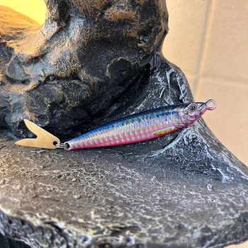 Lure UV Metal Jig Little Sprite 3D Printed Iron Plate Bare Glow-in-the-Dark Saltwater Fish 40g 60g 80g V-Shape Sequin – Metal Jig – view 1