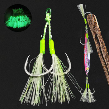 Luminous Steel Wire Double Hooks for Sea Fishing Boat Use Built-in Soft Design Lead Weighted – Soft Lure – view 1
