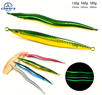 CHEERY Fast-Sinking Iron Plate S-Shaped Long Strip Little Jack Quick-Pull Lead Fish Lure 130g-180g Hairtail Cuttlefish Mackerel – Lure – view 1