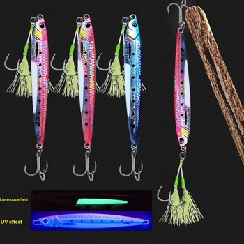 Bestseller Slow-Rolling Iron Plate Luminous Lead UV 3D Printed Artificial Hard Bait Hooks for Sea Fishing Boat Spanish – Hard Lure – view 1