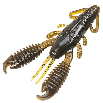 High Quality Stainless Steel Artificial Soft Bait Floating Threaded Pliers Shrimp Black Pit Bass – Soft Lure – view 1