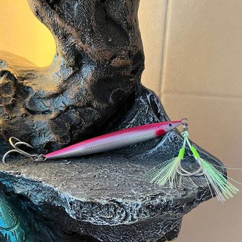 Japanese-Style Little Jack Luminous Fast-Sinking Metal Jig Iron Plate Bait 60g 80g 100g Sea Fishing Quick-Pulling Mackerel Squid – Metal Jig – view 1