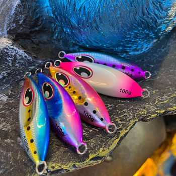 Factory Direct Sales Iron Plate Lure Metal Jig Luminous Falling Artificial Bait for Mackerel Bass 40g 60g 80g – Metal Jig – view 1