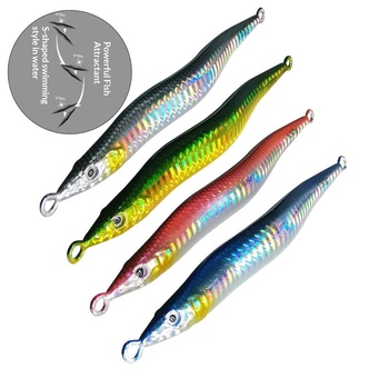 Fast-Sinking Iron Plate S-Shaped Long Strip Little Jack Quick-Pull Artificial Hard Bait 130g 160g 180g Hairtail Mackerel – Hard Lure – view 1