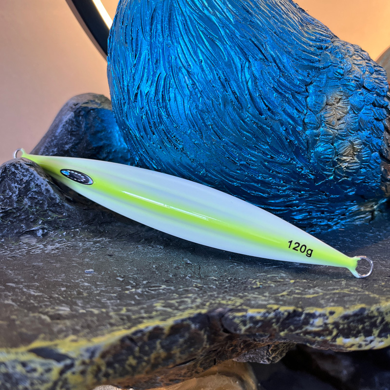 Night-Glow Lure Iron Plate Metal Jig Sea Fishing Slow-Rolling Jig Bait Deep-Sea Long-Shape 120g-300g Hooks Spanish Mackerel – Hard Lure – view 1