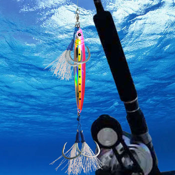 For Bestseller Iron Plate Double Hook Lure with Strong Pulling Power & Corrosion-Resistant for Sea & Boat Fishing – Hooks – view 1