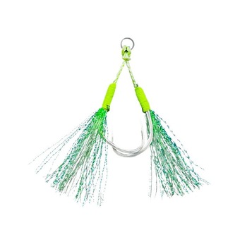 Sea Fishing Built-in Steel Wire Luminous Slow Shake Double Jig Hook for Mackerel with Barbed Points – Metal Jig – view 1