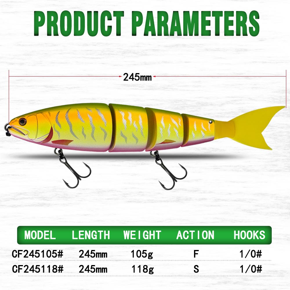 Fishing Tackle Japanese-style Multi-section Artificial Hard Bait Composite Bait Fish 245mm Floating/Sinking – Hard Lure – view 4
