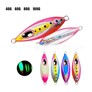 Slow-Sinking Biomimetic Water Drop Iron Plate 40g-100g Slow-Rolling Lure UV Glow Cod Grouper Boat Fishing Artificial Fishing – Lure – view 1