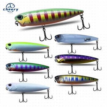 CHEERY Direct Sales Stainless Steel Floating Pencil Lure 66mm 55g Japanese Style Micro Artificial Hard Bait Topwater Zigzag Dog – Popper – view 1