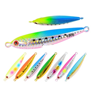 UV Sea Fishing Luminous Fast-Sinking Metal Jig 60g/80g/100g Spanish Mackerel/Sawtooth Dogfish Bionic Lure Artificial Hard Bait – Metal Jig – view 1