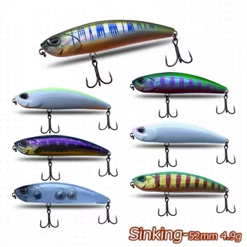 Factory-Production Direct-Sale Stainless Steel Submersible Pencil 52mm 49g Japanese-Style Micro Lure Red-Tail Five-Stripe Black – Pencil – view 1