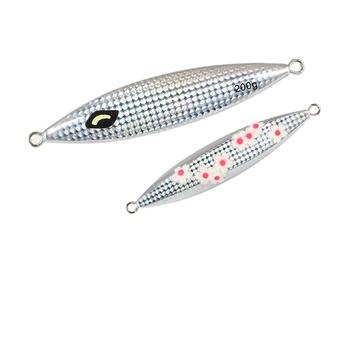 Deep-Sea Slow-Rolling Luminous Metal-Plate Laser Lure Bait 200g 250g 300g Slow-Sinking Lead Fish Bait Artificial Hard Bait Hooks – Metal Jig – view 1