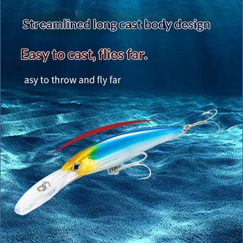 Sea Fishing Floating Minnow Artificial Hard Bait Tuna Lure Jerkbait Long-Cast Bionic Bait – Minnow – view 1