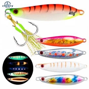CHEERY Trail-Opening Curved Blade Lure Metal Jig Lead Fish Hook Noctilucent Bionic Sea Boat Fishing Saltwater Fish Wholesale – Metal Jig – view 1