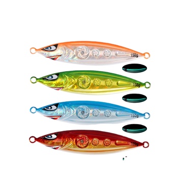 150/200/250g 3D Hollow Luminous Lead Bait Slow Jigging Metal Plate Artificial Lure Octopus Red Mackerel Cross-Border – Metal Jig – view 1