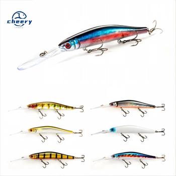 CHEERY Cross-Border Artificial Hard Bait Long-Distance Casting Stainless Steel Big Tongue Plate Minnow Rattle Beads 115cm 20g – Minnow – view 1