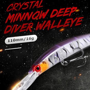 JTLURE Russian Stainless Steel Imitation Growing Tongue Lure Minnow 11cm 16g Artificial Hard Bait Fishing Tackle for Trolling – Minnow – view 1