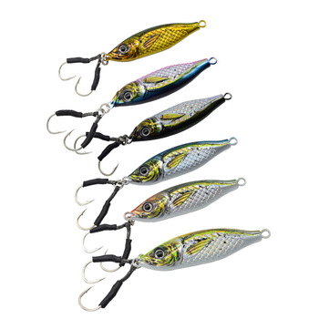 3D Printed Metal Jig Fish Lure for Sea Boat Fishing Saltwater Fish Long-Cast Slow-Rolling Glow-In-The-Dark Artificial Hard Bait – Metal Jig – view 1