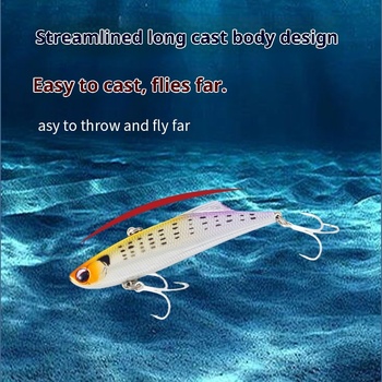 Lure Artificial Bait Sinking VIB Fishing Lure 90mm/27g UV Coated Laser Long-Cast ABS Hard Bait Simulation Without Hooks – Hard Lure – view 1