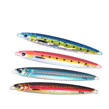 TL 3D Printed Mackerel-Style 40g/60g/80g 150g Fast-Sinking Slow-Rolling Metal-Plated Lead Fish Sea Fishing Artificial Hard Bait – Metal Jig – view 1