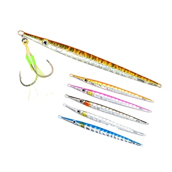 Cross-Border Hot-Selling Fast-Sinking Metal Jig UV Luminous Artificial Hard Bait Sea Fishing Boat Fishing Spanish Mackerel 80g – Metal Jig – view 1