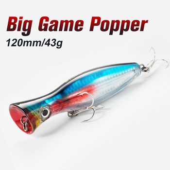 Manufacturer Wholesale Stainless Steel Surface-Walking Popper 12cm/43g Artificial Hard Bait Rattling Beads Lure – Popper – view 1