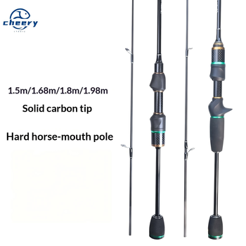 Cheery Solid Carbon Horse Mouth Micro Creek Ultra Light Luya Rod Hard Action Lure Fishing Stream Weihai Factory Spot Wholesale – Hard Lure – view 1