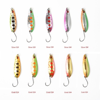 Copper Lure Micro Bait Sequin Colorful 25g 35g Mandarin Fish Big-Eye Single Hook White Striped Bass Bait – Hooks – view 1