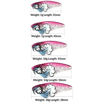 Lexin Ringtail Cobra Micro Metal Remote Vb Die Dragon Teeth VB Luya Bait Perch Mandarin Fish Artificial Hard Bait with Hooks – Metal Jig – view 1
