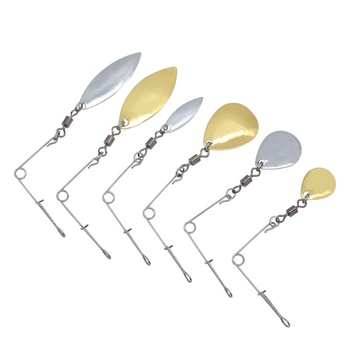 [10-Piece Pack] Lexin Composite Rotating Sequins Lure Stainless Steel Fly Bait Balance Accessories Fishing Rig DIY Black Pit – Lure – view 1
