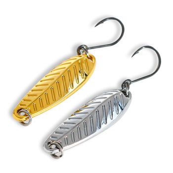Zinc Alloy Sequin Spoon Lure Bait Artificial Hard Bait for Micro Creature Diverse Mandarin Fish White Striped Fish Gold Silver – Metal Jig – view 1