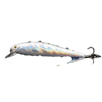 Espressif Long-Cast Silver Big Knife Minnow Lure Slow-Sinking Dead-Fly Bait Slant-Eye Mandarin Fish Bass ABS Freshwater Hooks – Minnow – view 1