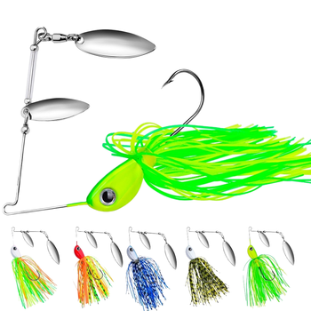 New 10g Silicone Bass Fishing Hard Jig Swimbait Spinnerbait Lures for Freshwater Saltwater Fishing Bass Pike Trout Salmon – Soft Lure – view 1
