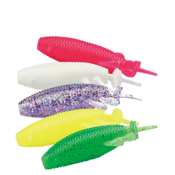 Byloo Twin Tail Silicone Soft Swim Bait Topwater Lure for Marlin Pike & Cod-Ice Fishing Use 8cm with Hooks – Soft Lure – view 1
