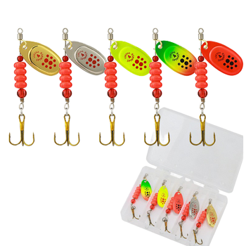 LUSHAZER 1pc/set Fishing Lure Kit 6g Spinner Bait Metal Trout Bass Salmon Pike Catfish Freshwater Saltwater Midwater Bottom – Metal Jig – view 1