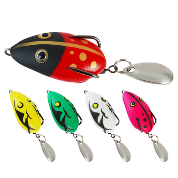 Luhsazer 5pcs/set Floating Frog Topwater Lure 40mm 4g Silicone Soft Bait Kit for Bass Carp & Snakehead with Hooks – Soft Lure – view 1