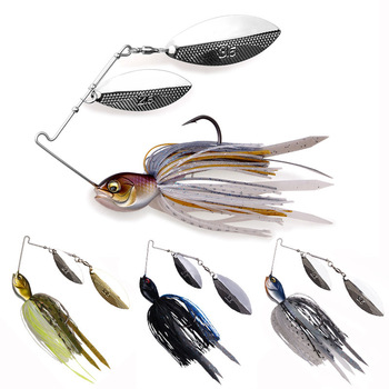 New 18g 8Colors 120mm Sinking Buzz Bait Bass Big Mouth Swimbait Chatterbait SV-3 Double Willow Spinnerbait for Saltwater Fish – Soft Lure – view 1