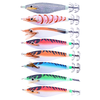 Wholesale SJ013 10cm 9.6g 3.5# Saltwater Luminous Shrimp Baits Squid Jig Fly Fishing Float Fishing Lures – Metal Jig – view 1