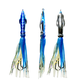 New Design Multi-Color Skirt Spider Hook 120g Lead Midwater Artificial Hard Bait Deep Sea Fishing Lure for Bass Marlin Target – Trolling Lure – view 1
