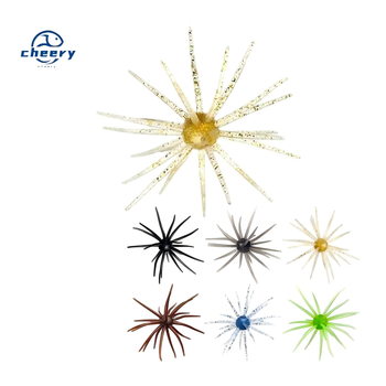 CHEERY Factory New Soft Bait Bionic Sea Urchin Stainless Steel Luya Fine Packaging Bass Mandarin Fish Black Pit Special Fake – Soft Lure – view 1
