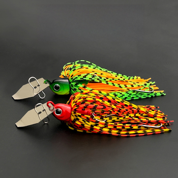 Composite Spinnerbait with Water Deflector, Anti-Snag Fishing Lure, Bionic Silicone Skirt Fake Bait, Lead Head Hook – Soft Lure – view 1