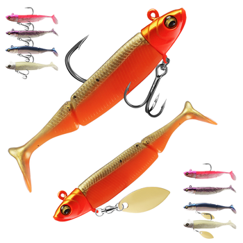 Wholesale T-Tail Lead Fish Lure Boxed, 9.5cm 20g Long Cast Glow-in-the-Dark Fishing Lure, JIG Lead Head T-Tail Soft Bait – Soft Lure – view 1