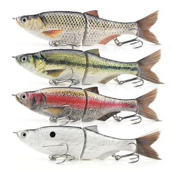 Sea Fishing Saltwater Fish Lifelike 3D Carved Fish Scales Surface Simulation Bionic Artificial Hard Bait Lure Brown Plastic Tail – Hard Lure – view 1