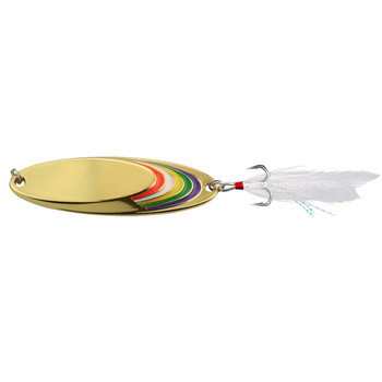 Lure Factory Direct Sale Zinc Alloy Artificial Hard Bait Slant Cut Sequins Lure Long Throw Freshwater Bass Bigmouth Yellow – Hard Lure – view 1