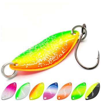 Lexin Luya Copper Live Bait Bionic Spoon with Hooks for Trout Stream Use – Metal Jig – view 1