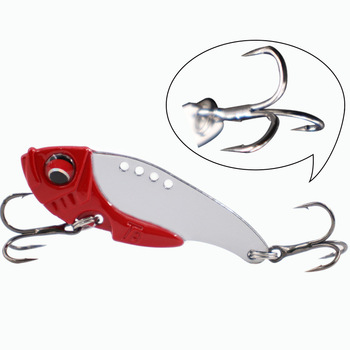 Lexin Luya Lead-coated Copper Metal Vib Artificial Hard Bait with Blood Trough Hook for Bass Trolling Saltwater & Freshwater – Metal Jig – view 1