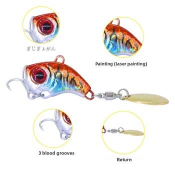 Metal Small Whirlwind Vib Sequins Luya Artificial Hard Bait Rotating Super Long-distance Sea Fishing Freshwater Sea Bass – Metal Jig – view 1